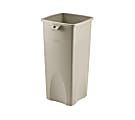 Rubbermaid Commercial Untouchable Square Container - 23 gal Capacity - Square - Crack Resistant - 32.9"x16.5"x 15.5" Depth - Plastic - Beige 1 thumbnail image