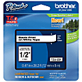 Brother® TZe-231 Black-On-White Tape, 0.5" x 26.2'