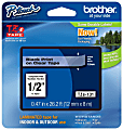 Brother® TZe-131 Black-On-Clear Tape, 0.5" x 26.2'