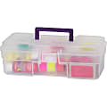 Akro Mils All-Purpose Storage Box, 12" x 6" x 4", Translucent Purple