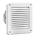 Lambro® 4-In. Plastic Fresh Air Intake Vent with Mini Louvers, Removable Screen and 3-In. Aluminum Pipe, White, 674W-ML 1 thumbnail image