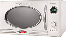 Nostalgia Electrics Retro 0.9 Cu Ft 800-Watt Countertop Microwave, Ivory