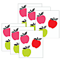 Carson Dellosa Education Mini Cut-Outs, Schoolgirl Style Black, White & Stylish Brights Apples, 36 Pieces Per Pack, Set Of 6 Packs