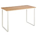 Safco - Table - rectangular - beech - white base