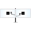 Ergotron LX - Mounting kit (tall pole, dual stacking arm) - for 2 LCD displays - aluminum, steel - polished aluminum with black accents - screen size: up to 40"