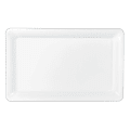Amscan Plastic Rectangular Trays, 11" x 18", White, Pack Of 4 Trays