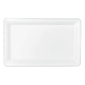 Amscan Plastic Rectangular Trays, 11" x 18", White, Pack Of 4 Trays 1 thumbnail image