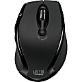 Adesso iMouse M20B - Wireless Ergonomic Optical Mouse - Optical - Wireless - Radio Frequency - 2.40 GHz - Black - USB - 1500 dpi - Scroll Wheel - 6 Button(s) - Right-handed