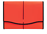 Office Depot® Brand Polypropylene Expanding File, 13 Pocket, Expansion 3-1/2", 8 1/2" x 14", Legal, Red, Pack of 1