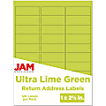 JAM Paper® Mailing Address Labels, Rectangle, 2 5/8" x 1", Lime Green, Pack Of 120 1 thumbnail image
