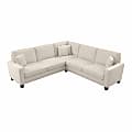 Bush® Furniture Stockton 99"W L-Shaped Sectional Couch, Cream Herringbone Fabric, Standard Delivery