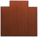 Anji Mountain Bamboo Tri-Fold Plush Chair Mat, 47" x 51", 1/2" Thick, Dark Cherry