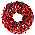 Amscan Jumbo Christmas Tinsel Wreaths, 17", Red, Pack Of 2 Wreaths 1 thumbnail image