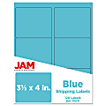 JAM Paper® Mailing Address Labels, Rectangle, 3 1/3" x 4", Blue, Pack Of 120 1 thumbnail image