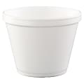 Dart Foam Food Containers, 12 Oz, White, 25 Containers Per Bag, Carton Of 20 Bags