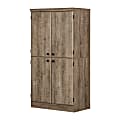 South Shore Morgan 4-Door Storage Armoire, 69-1/2”H x 33”W x 19-1/2”D, Weathered Oak 1 thumbnail image