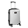 Denco 2-In-1 Hard Case Rolling Carry-On Luggage, 21"H x 13"W x 9"D, Denver Broncos, Silver