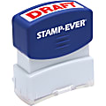 Stamp-Ever Pre-inked Red DRAFT Stamp - Message Stamp - "DRAFT" - 0.56" Impression Width x 1.69" Impression Length - 50000 Impression(s) - Red - 1 Each