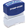 Stamp-Ever Pre-inked Duplicate Stamp - Message Stamp - "DUPLICATE" - 0.56" Impression Width x 1.69" Impression Length - 50000 Impression(s) - Blue - 1 Each
