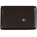 JAM Paper® Leather Business Card Case, Angular Flap, 2 1/2" x 4" x 3/4", Dark Brown 1 thumbnail image