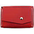 JAM Paper® Leather Business Card Case, Angular Flap, 2 1/2" x 4" x 3/4", Red 1 thumbnail image