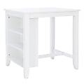 Powell Atwood Space Saver Counter Height Table, 36"H x 36"W x 30"D, White