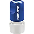 Stamp-Ever Pre-inked Pad Round Stamp - Message Stamp - "PAID" - 0.75" Impression Diameter - 50000 Impression(s) - Blue - 1 Each