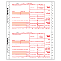 ComplyRight® 1099-INT Tax Forms Set, 4-Part, 2-Up, Copies A/State/B/C, 9" x 11", Continuous, White, Pack Of 100 Forms