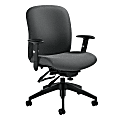 Global® Truform Medium-Back Multi-Tilter Adjustable Chair, 38 1/2"H x 26"W x 25"D, Graphite