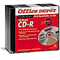 Office Depot® Brand CD-R Recordable Media With Jewel Cases, 700MB/80 Minutes, Pack Of 12 1 thumbnail image