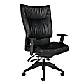 Global® Softcurve™ Bonded Leather High-Back Multi-Tilter Executive Chair, Black 1 thumbnail image