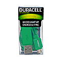 Duracell® Light Up Micro USB Cable, 3', Green, LE2247 1 thumbnail image