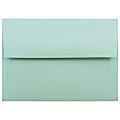 JAM Paper® Booklet Invitation Envelopes, A2, Gummed Seal, Aqua, Pack Of 25