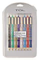 TUL® GL Series Retractable Gel Pens, Medium Point, 0.8 mm, Assorted Dots Barrels, Assorted Metallic Inks, Pack Of 8 Pens