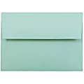 JAM Paper® Booklet Envelopes, #4 Bar (A1), Gummed Seal, Aqua Blue, Pack Of 25