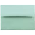 JAM Paper® Booklet Invitation Envelopes, A6, Gummed Seal, Aqua Blue, Pack Of 25