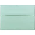 JAM Paper® Booklet Invitation Envelopes, A7, Gummed Seal, Aqua Blue, Pack Of 25