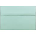 JAM Paper® Booklet Invitation Envelopes, A8, Gummed Seal, Aqua Blue, Pack Of 25