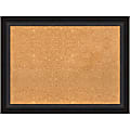 Amanti Art Cork Bulletin Board, 33" x 25", Natural, Trio Oil Rubbed Bronze Polystyrene Frame