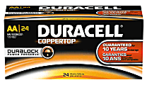 Duracell® Coppertop AA Alkaline Batteries, Box Of 144