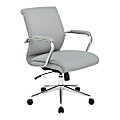 Office Star™ Dillon Ergonomic Fabric Mid-Back Manager’s Chair, Steel/Chrome 1 thumbnail image