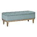 Office Star Landis Wood Storage Bench, Sea Blue 1 thumbnail image