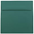 JAM Paper® Color Square Invitation Envelopes, 8 1/2" x 8 1/2", Gummed Seal, Teal, Pack Of 25