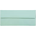 JAM PAPER #10 Business Premium Envelopes, 4 1/8" x 9 1/2", Aqua Blue, Pack Of 25