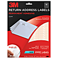 3M™ Clear Laser Return Address Labels, 1/2" x 1 3/4", Pack Of 2,000 1 thumbnail image
