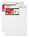 Office Depot® Brand Bleed Resistant Self-Stick Easel Pads, 25" x 30", 40 Sheets, 30% Recycled, White With 1" Grid Lines, Pack Of 2 1 thumbnail image