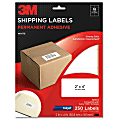 3M™ Permanent Adhesive Shipping Labels, 3200-S, 2" x 4", White, Inkjet, Pack Of 250 1 thumbnail image