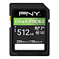 PNY EliteX-PRO60 Class 10 U3 V60 UHS-II SDXC Flash Memory Card, 512GB, P-SD512V60280EXP6-GE 1 thumbnail image