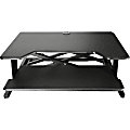 Kantek Sit-to-Stand Desk Riser, 20"H x 35-1/2"W x 24"D, Black