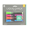 U Brands® Liquid Chalk Markers, Bullet Tip, Assorted Ink Colors, Pack Of 4 Markers